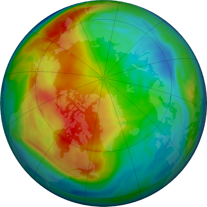 Arctic ozone map for 21 December 2017
